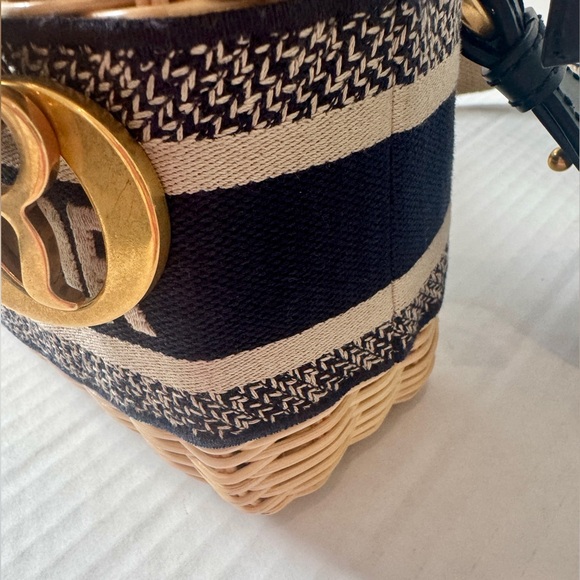 Dior Mini Lady Dior Wicker Basket Bag Oblique - Picture 6 of 9